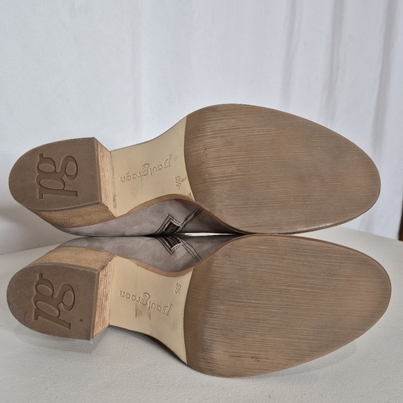 Paul Green Dallas Soft Sand Suede Side Zip Ankle Strap Detail Bootie - Size 8 - Picture 12 of 16